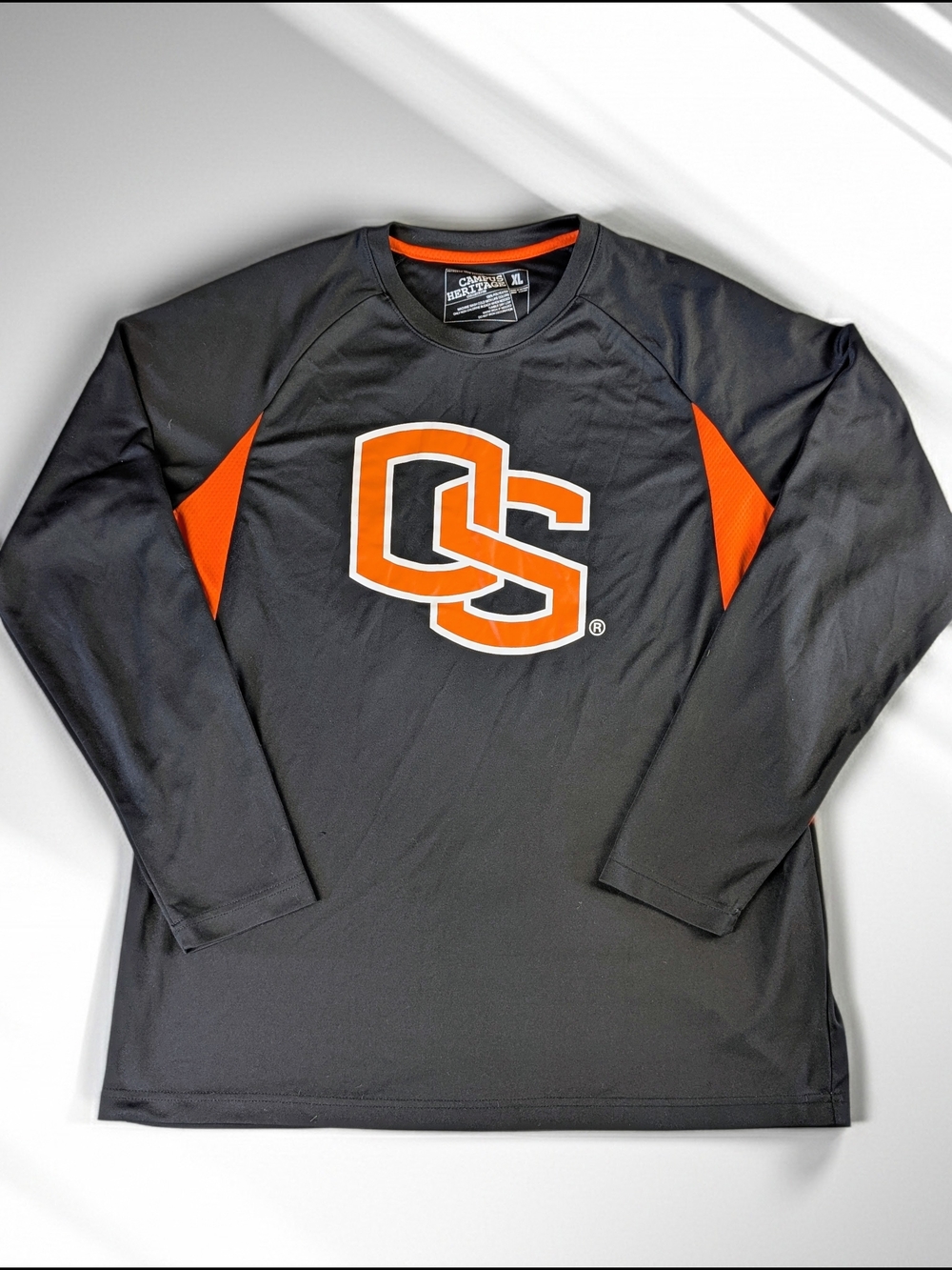 Campus Heritage Oregon‎ State Beavers Long Sleeve Shirt XL Black Orange NCAA